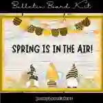 Bee Theme Spring Bulletin Board Kit Door Decor Classroom Decor