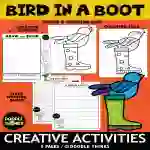 Bird in a Boot Draw and Color Creative Activities