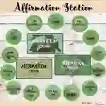 Boho Plant Affirmation Station Motivation Mirror Display Positive