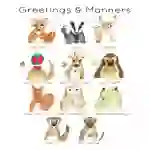 British Sign Language Flash Cards - Greetings and Manners | Woodland Animal BSL Learning Resources