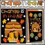 Change is in the Air Fall or Halloween Bulletin Board Kit, Door Decoration Set, or Poster