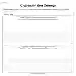 Character and Settings Worksheet