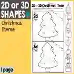 Christmas 2D or 3D Shapes