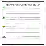 Commas Worksheet 2