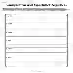 Comparative and Superlative Adjective Worksheet