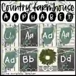 Country Farmhouse Classroom Decor Alphabet