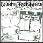 Country Farmhouse Meet the Teacher-Editable