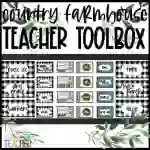 Country Farmhouse Teacher Toolbox-Editable