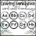 Country Farmhouse Word Wall Headings