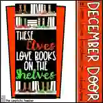 December Door Set: These Elves Love Books on the Shelves