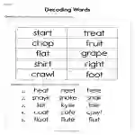 Decoding Words Worksheet