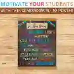 Decorate Your Classroom with Our Inspirational Rules Poster!