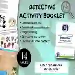 Detective Activity Booklet, Printable Games and Activities, Detective kids, Mystery Game for Kids, Junior Girl Scout Badge Resource