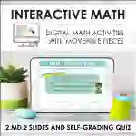 Digital Math for 2.MD.2 - Measure and Estimate Lengths (Slides + Self-Grading Quiz)