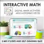 Digital Math for 2.MD.3 - Measure and Estimate Lengths (Slides + Self-Grading Quiz)
