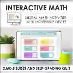 Digital Math for 2.MD.5 - Relate Addition and Subtraction to Length (Slides + Self-Grading Quiz)