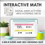 Digital Math for 2.MD.8 - Work with Time and Money (Slides + Self-Grading Quiz)