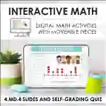 Digital Math for 4.MD.4 - Represent and Interpret Data (Slides + Self-Grading Quiz)
