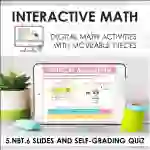 Digital Math for 5.NBT.6 - Find Whole Number Quotients (Slides + Self-Grading Quiz)