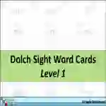 Dolch Sight Word Cards - Level 1
