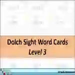 Dolch Sight Word Cards - Level 3
