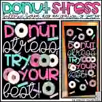 Donut Stress Test Taking Encouragement Bulletin Board Kit, Door Decoration Set, or Poster