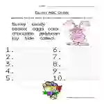 Easter Hunt ABC Order Worksheet