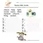 Easter Religious ABC Order Worksheet