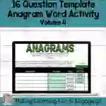 Editable Self-Checking Anagram Template - Digital Activity Vol. 4