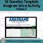 Editable Self-Checking Anagram Template - Digital Activity Vol. 5