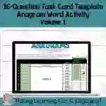Editable Self-Checking Anagram Template - Digital Task Card Vol. 1