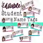 Editable Student Desk Name Tags