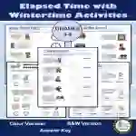 Elapsed Time Worksheets - Snow Much Fun!