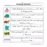Ending Sounds Sentences Worksheet
