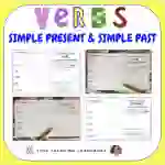 ESL Present and Past Tense - 60 Verbs - 120 Worksheets - Distance Learning
