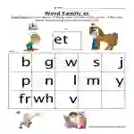 ET Word Family Worksheet