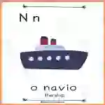 European Portuguese/ English Alphabet Letters Posters - Letra N