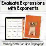 Evaluating Expressions with Exponents Digital Self-Checking Math Activ