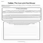 Fables The Lion and The Mouse Worksheet
