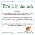 Find It In The Text Activity