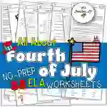 Fourth of July | Independence Day No-Prep ELA Worksheets