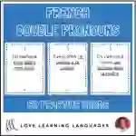French Double Pronouns Practice Cards - Present, Past, and Future
