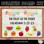 Fruit of the Spirit - Christian - Church Bulletin Board Kit-Summer Bible Verse