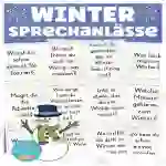 German: Winter Speaking Card Set
