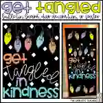 Get Tangled in Kindness Christmas/Holiday Bulletin Board Kit, Door Decoration Kit, or Poster