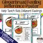 Gingerbread Man Feelings and Emotions Anchor Chart Reference Poster