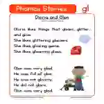 Gloria and Glen GLPhonics Stories Reading Comprehension Worksheet