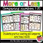 Greater than Less than Equal to 1-20 - 50 More or Less activities