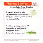 Greg Gets Good Grades GR Phonics Stories Reading Comprehension Worksheet