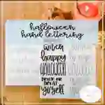 Halloween Hand Lettering Worksheets